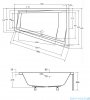 Besco Intima Duo 180x125cm wanna asymetryczna prawa + obudowa + syfon #WAID-180-NP/#OAP-180-INT/19975